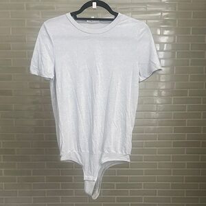 Madewell Light Gray Short Sleeve Bodysuit